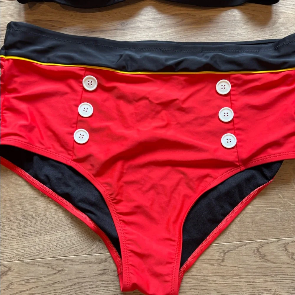 NWT Disney Mickey Mouse Halter Swim Bikini 2PC Plus Size 2X - Picture 6 of 14
